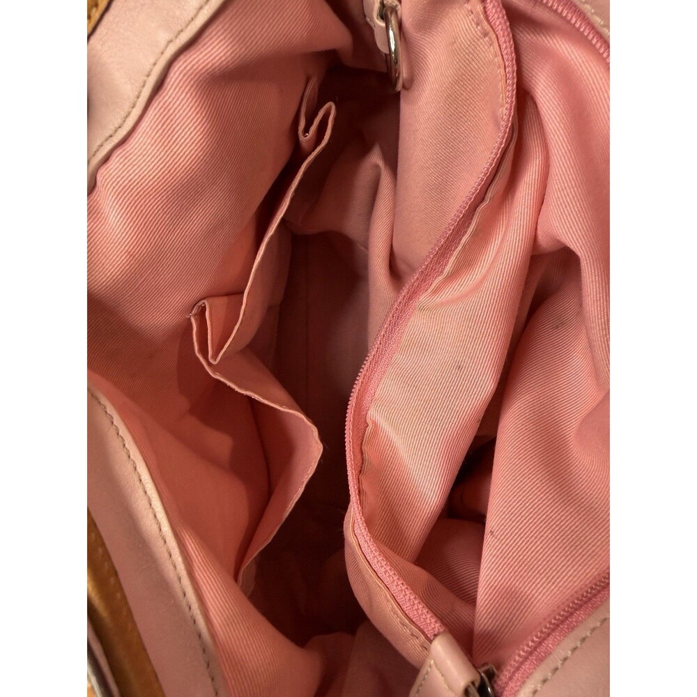 Coach Hamptons Optic Signature Clip Hobo Bag 7028 Pink Pastel Vintage Purse READ - Picture 8 of 16